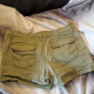 Green Khaki Denim Shorts Size 12